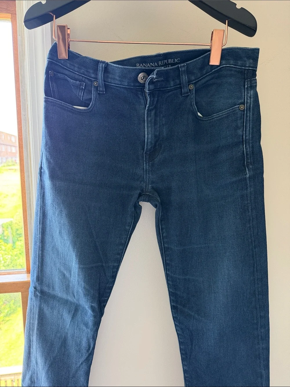 Banana Republic Men's Slim Straight Jeans - Deep Indigo Blue